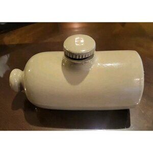 Vintage Hot Water Bottle Stone Glazed Antique Doorstop 8.5 Length 5' Height‎